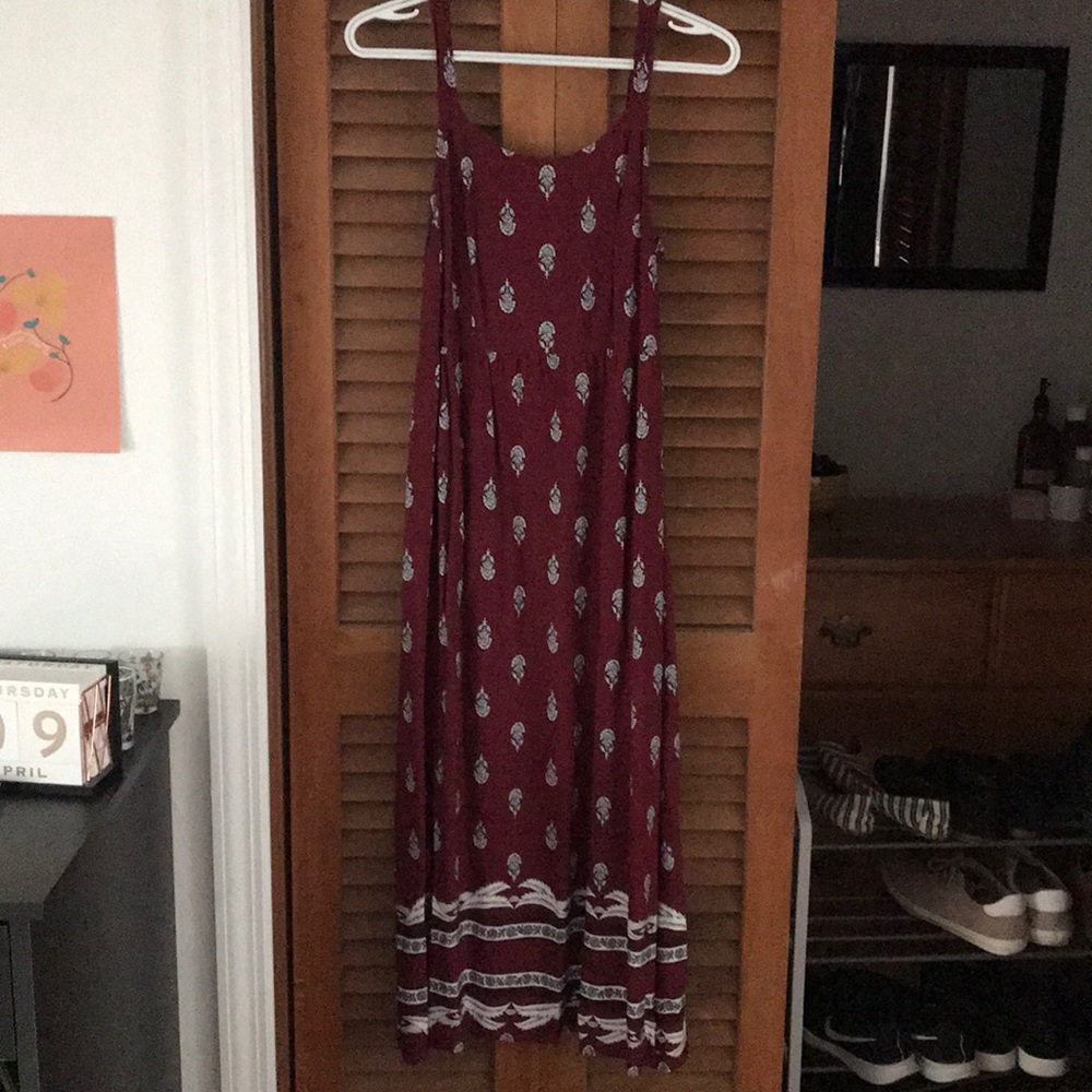 old navy summer midi patterned dress